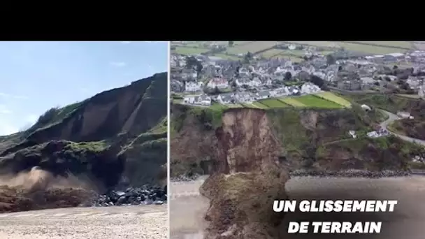 Elles échappent de peu à l'effondrement d'une falaise au Pays de Galles