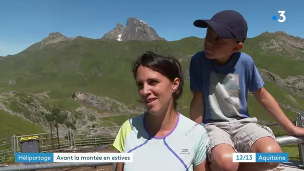 Pyrénées : héliportage des équipements pour les bergers dans les estives