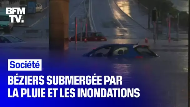Intempéries: la ville de Béziers submergée par les eaux