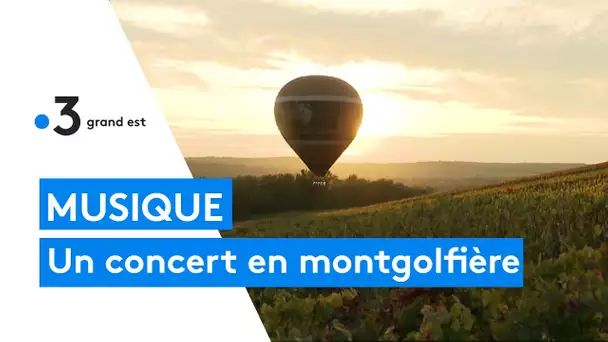 Un concert insolite à bord d'une montgolfière