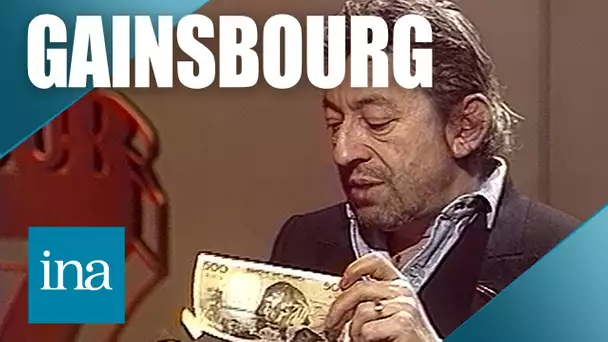 1984 : Serge Gainsbourg brule un billet de banque en direct| Archive INA
