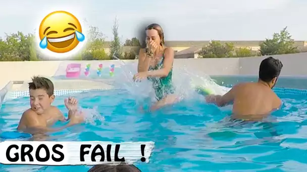 GROS FAIL DANS LA PISCINE 😂  / Family vlog