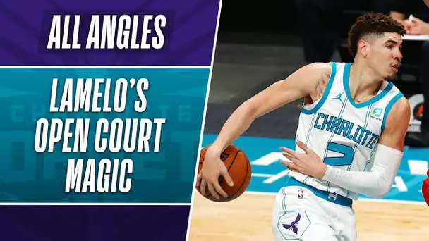 Every Angle: LaMelo Ball Open Court MAGIC 👀 | #NBAPreseason
