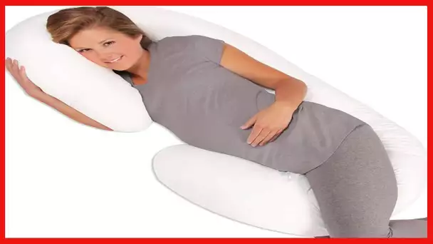 Leachco Snoogle Chic Supreme Pregnancy/Maternity Pillow with 100% Sateen Cotton Cover