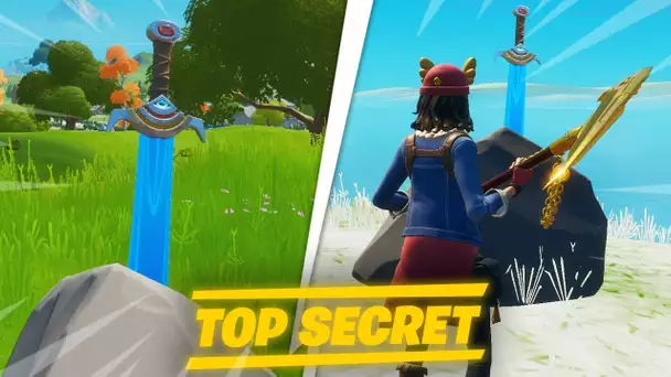 "TROUVER L'ÉPÉE DE SKYE PLANTÉE DANS LA PIERRE A DES ENDROITS DIFFERENTS (FORTNITE DEFIS SKYE)