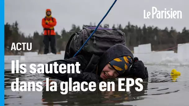 En Suède, les élèves se jettent dans l'eau à 1°C pour apprendre à survivre