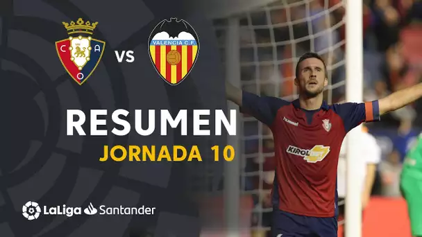 Resumen de CA Osasuna vs Valencia CF (3-1)
