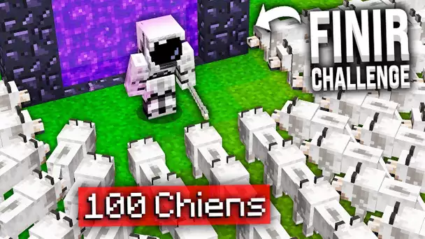 J'ai essayé de finir Minecraft avec 100 CHIENS... (ils sont débiles)