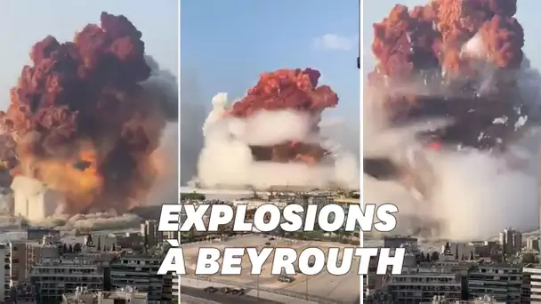 Les images terrifiantes de la double explosion survenue à Beyrouth