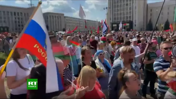 Biélorussie : une manifestation de soutien à Loukachenko se tient à Minsk