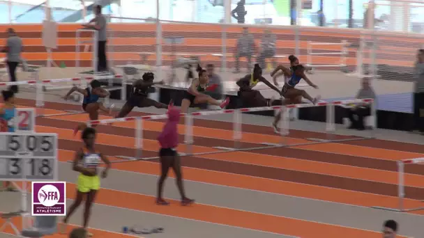 Rennes 2016 : Finale 60 m haies Espoirs Femmes (Awa Sene en 8&#039;&#039;24)