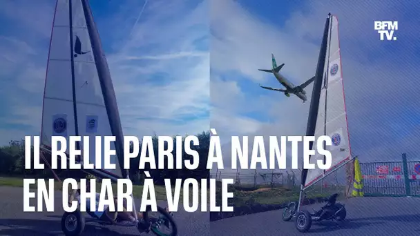 Il relie Paris à Nantes en char à voile, après les propos de Christophe Galtier
