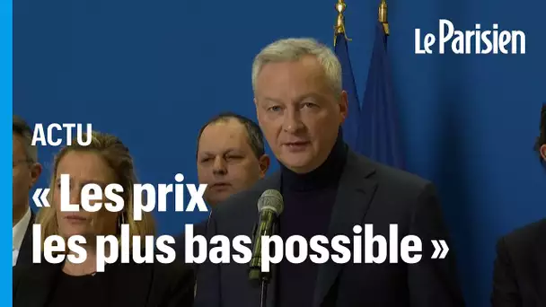 Un « trimestre anti-inflation » dans les supermarchés jusqu'en juin, annonce Bruno Le Maire