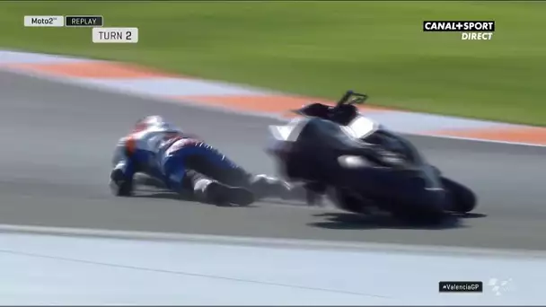 Chute de Tommaso Marcon trop agressif au freinage !