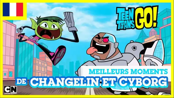 Teen Titans Go en français 🇫🇷| Les meilleurs moments de Changelin et Cyborg