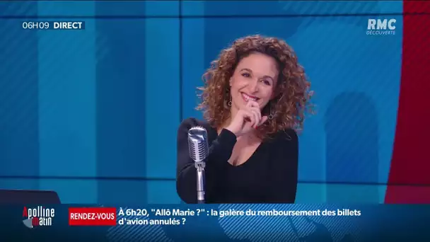 Quand l'équipe d'Apolline Matin souhait un bon anniversaire à Céline Kallmann (un peu gênée)