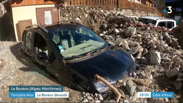 5 semaines après la tempête Alex, découverte du Boréon dévasté, les résidents sont désemparés