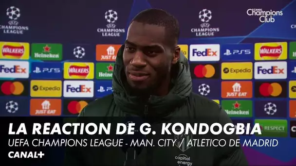 La réaction de Geoffrey Kondogbia après Manchester City / Atlético de Madrid - UEFA Champions League