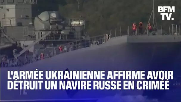 Crimée: l'armée ukrainienne affirme avoir détruit un navire de la flotte russe à Féodossia