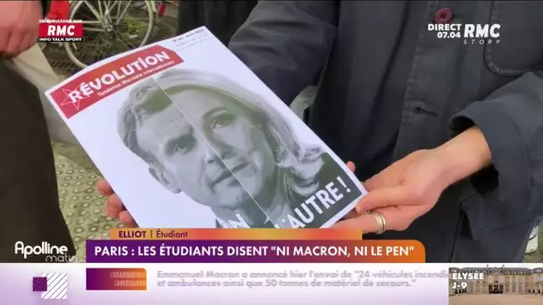 Présidentielle : à Paris, des étudiants se mobilisent contre le second tour Macron-Le Pen