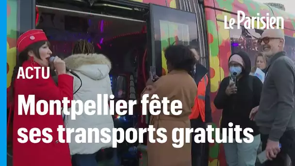 Disco tram et bonhommes ballons : Montpellier célèbre la gratuité de ses transports en commun