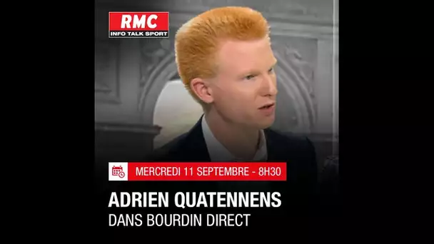 Adrien Quatennens répond aux questions de Jean-Jacques Bourdin à 8H30 sur RMC et BFMTV