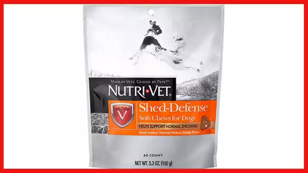 Nutri-Vet Shed Defense Soft Chews for Dogs | Supports Normal Shedding and Healthy Coat | 60 Soft