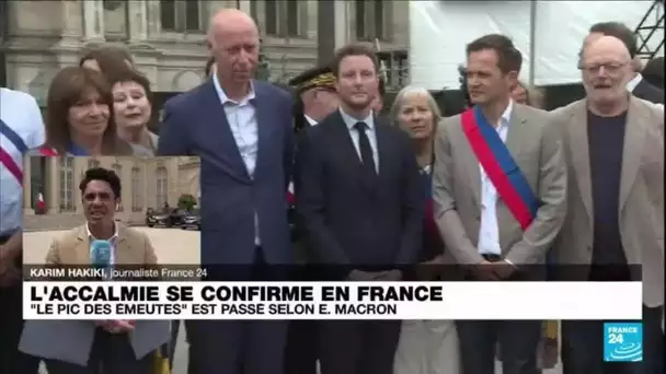 Emeutes : Macron se dit "très prudent" sur le retour au calme mais juge le pic "passé"