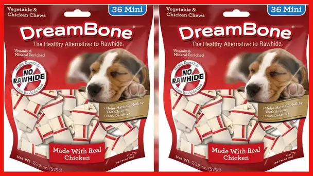 Dreambone Vegetable & Chicken Dog Chews, Rawhide Free, Mini, 36-Count - DBC-02028