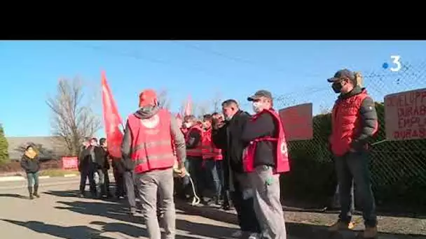Gard : les ouvriers de Merlin Gerin à Alès en grève