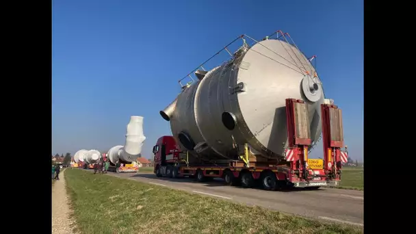 Le "convoi du siècle" un gigantesque convoi exceptionnel de passage sur le routes du Jura