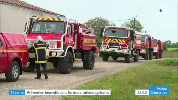 Niort : préparation des pompiers avant d'éventuels incendies dans les exploitations agricoles