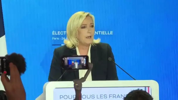Présidentielle française : "Je poursuivrai mon engagement pour la France", Marine Le Pen