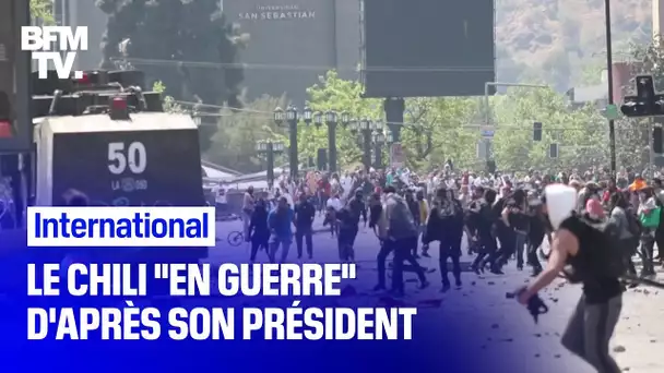 Le président du Chili déclare son pays "en guerre" après les émeutes et les pillages de ce week-end