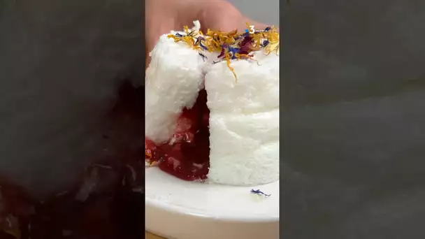 Œuf à la neige coulis de fruits 🤗 #dessert #antigaspillage #cuisine
