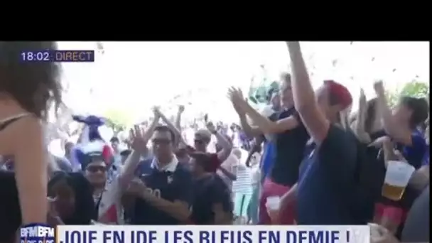 France-Uruguay: la joie des supporters à Paris