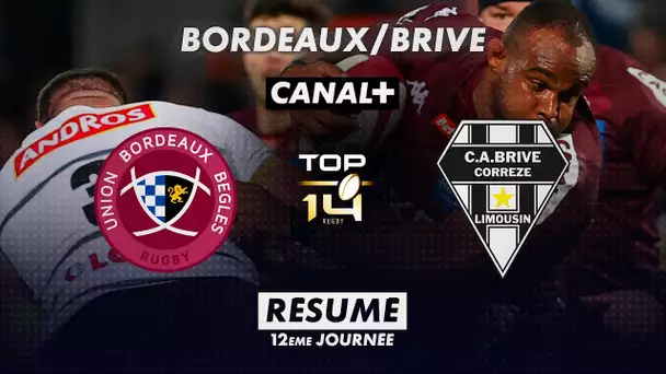 Le résumé de Bordeaux / Brive - TOP 14 - 12ème journée