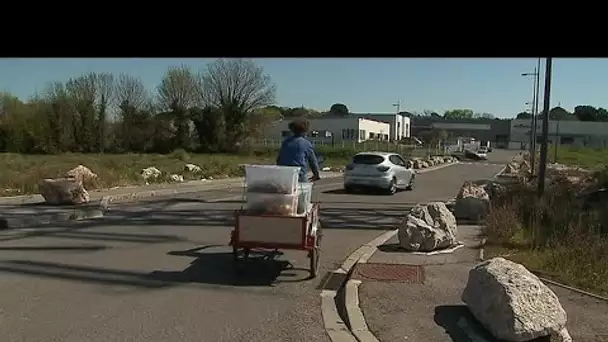 Montpellier : collecte à vélo des biodéchets au Millénaire