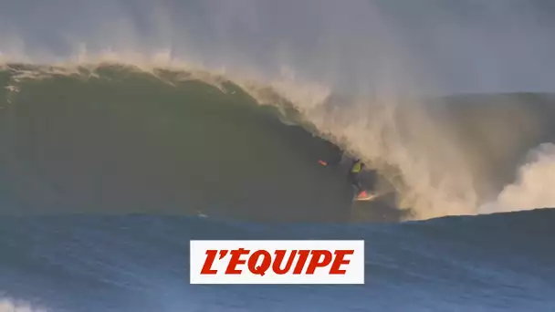 l'énorme tube de Jérémy Florès en 1/8e du Pro France - Adrénaline - Surf