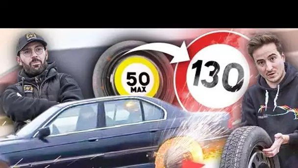 130 km/h avec des roues GALETTES, ça fait quoi ?