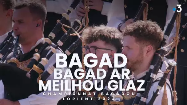 Bagad Ar Meilhoù Glaz (Moulin Vert) au championnat 2024 des bagadoù de Lorient