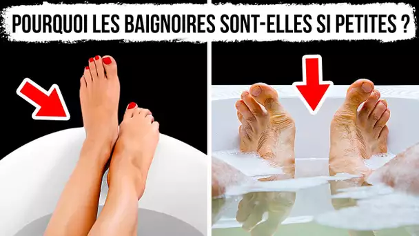 Pourquoi les baignoires sont toutes trop petites pour étendre ses jambes