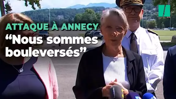 Attaque à Annecy : "C'est le temps de l'émotion", déclare Borne sur place