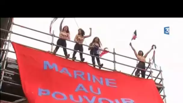Présidentielle : les Femen mènent une nouvelle action à Hénin-Beaumont