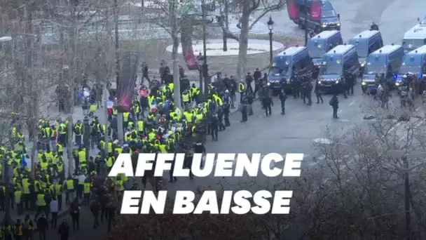 À Paris, l'acte V des gilets jaunes marqué par une mobilisation en baisse