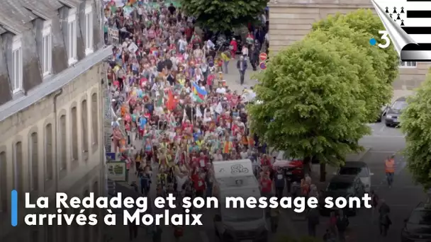 La Redadeg et son message sont arrivés à Morlaix. Edition An Taol Lagad du 27 mai 2024