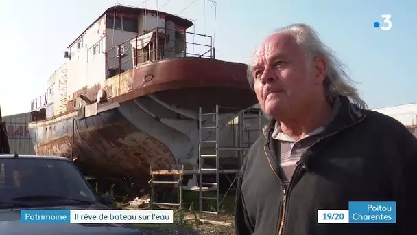 Patrimoine : à Surgères, il rêve de remettre un remorqueur à flot