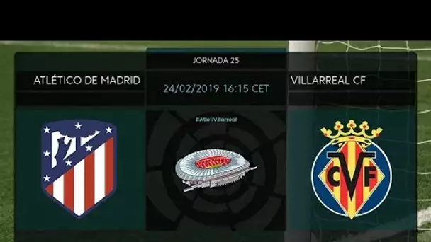 Calentamiento Atléico de Madrid vs Villarreal CF