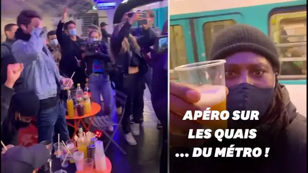 Un apéro dans le métro pour dénoncer les restrictions Covid