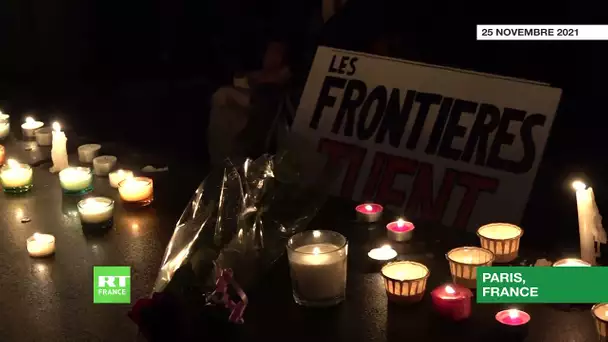 Paris : des centaines de personnes se réunissent en hommage aux migrants noyés dans la Manche